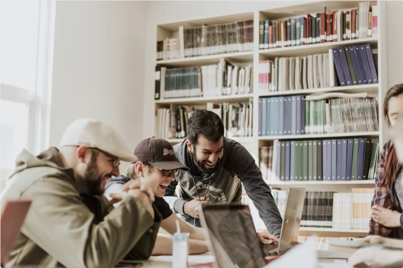 BIL students studying in library