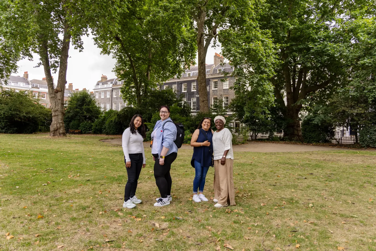 Students outdoors near Bloomsbury Institute London